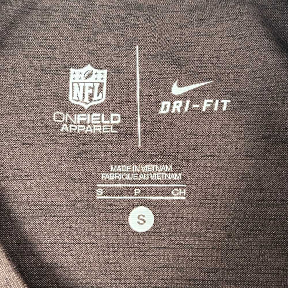 Cleveland Browns Nike Shirt Mens Small Brown Long Sleeve NFL Onfield Dri-FIT - Picture 5 of 7